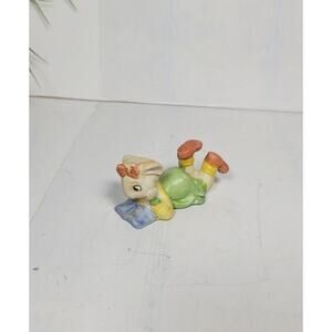 Vintage Bunny Reading a Book Figurine Occupied Japan